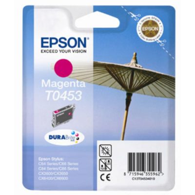 Epson Parasol T0453 DURABrite Ink, Ink Cartridge, Magenta Single Pack, C13T04534010 Epson Parasol T0453 DURABrite Ink, Ink Cartridge, Magenta Single Pack, C13T04534010